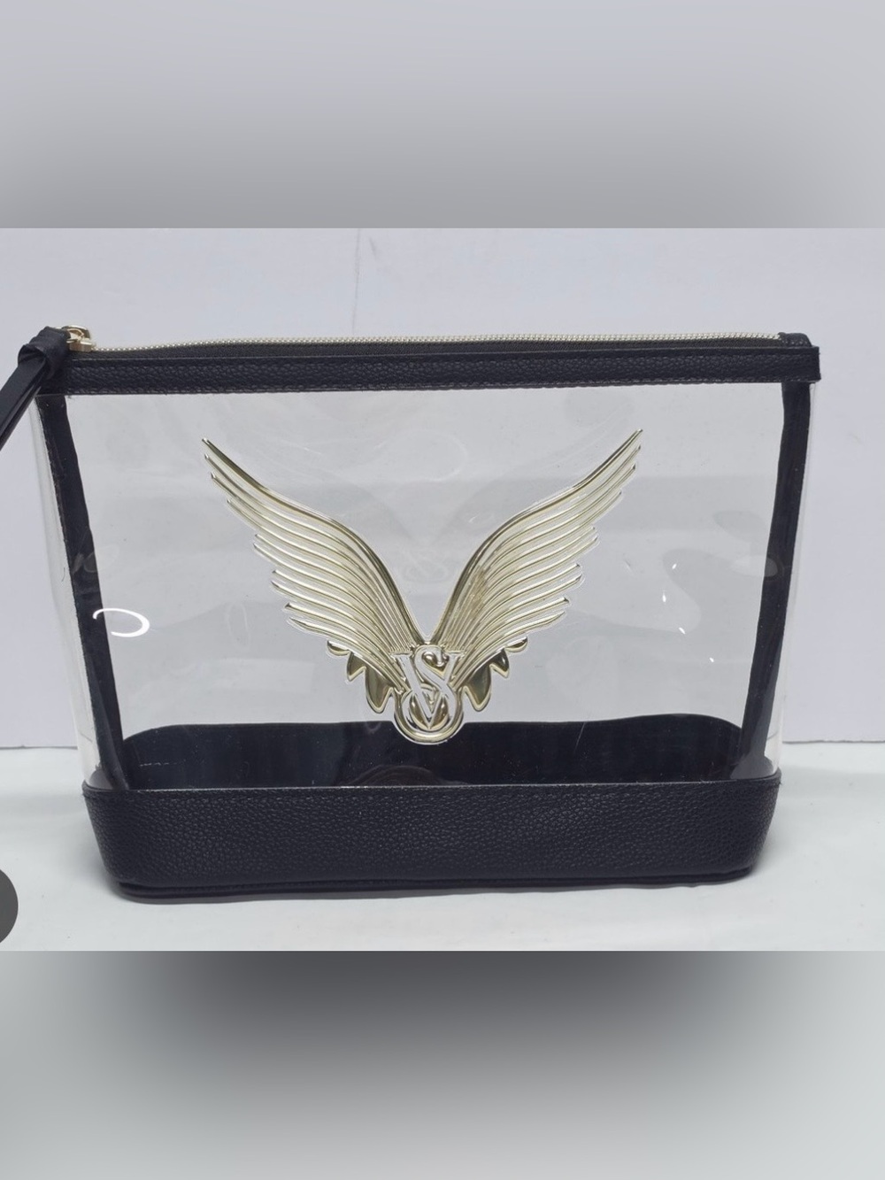 Victoria’s Secret Angel Wings Clear and Black Cosmetic Pouch